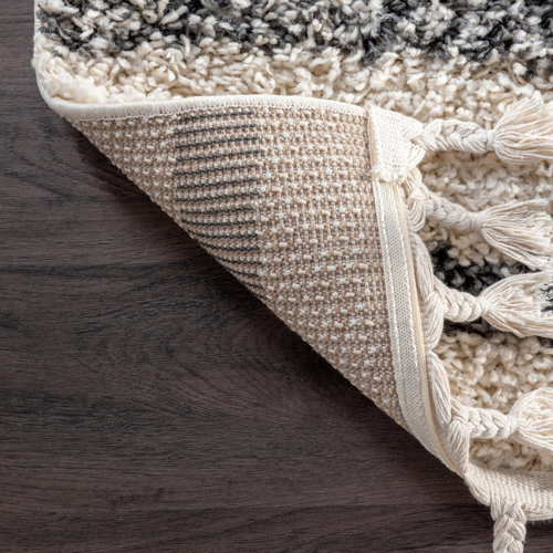 Union Rustic Stallworth Performance Black/Off White Rug & Reviews Wayfair